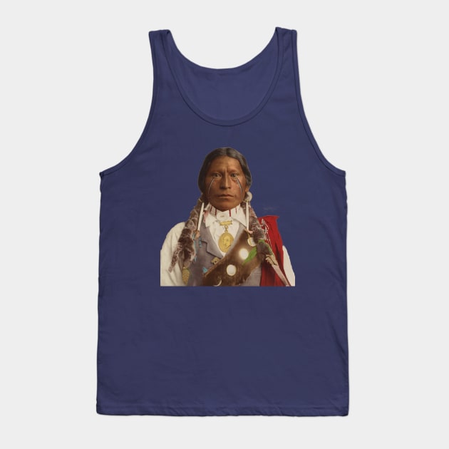 Native american with presidential medal of honor Tank Top by ArianJacobs